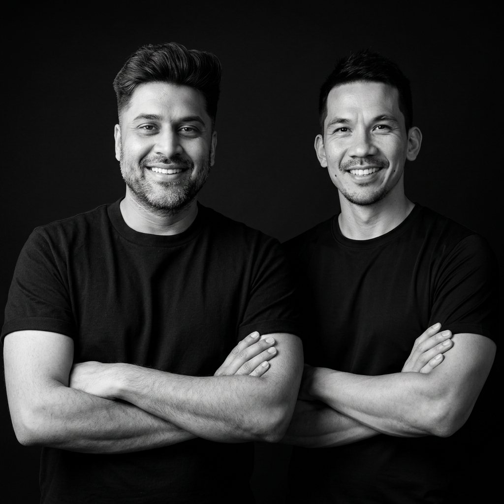 Sahil Bhasin og Jimmy Norberg, gründerne av Aether